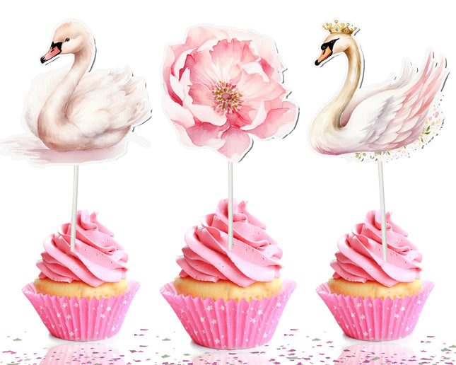 Pink Ballerina Cupcake Toppers