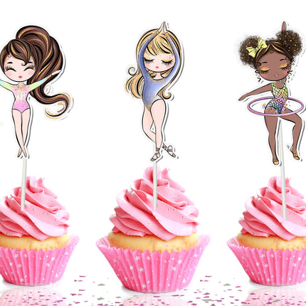 Gymnastic Girls Cupcake