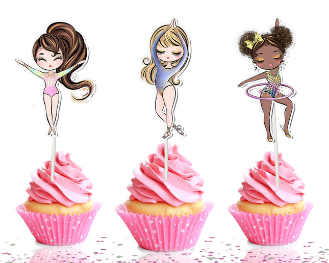 Gymnastic Girls Cupcake