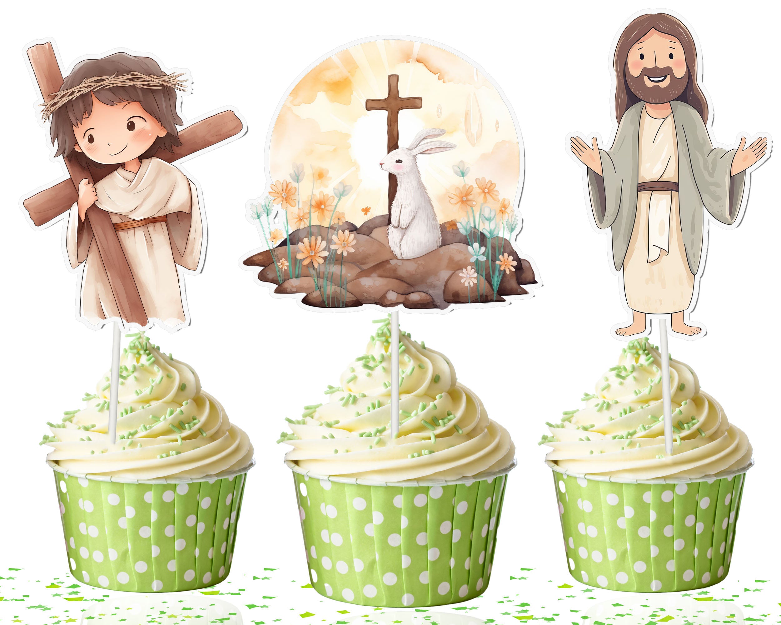 Gyufise Cupcake-Topper „God Bless“ – 24 Stück, Schwarz, Für Taufe, Kommunion & Christliche Partys – Kuchendeko Mit Kreuz-Motiv Gyufise Cupcake-Topper „God Bless“ – 24 Stück, Schwarz, Für Taufe, Kommunion & Christliche Partys – Kuchendeko Mit Kreuz-Motiv