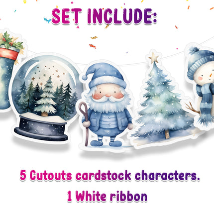 Winter Wonderland 5 Pcs Banner - Festive Holiday Decor