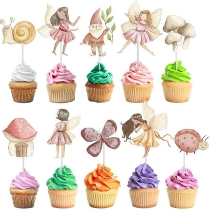 Enchanted Fairy Cupcake Toppers - Set of 10 Magical Decorations for Whimsical Parties