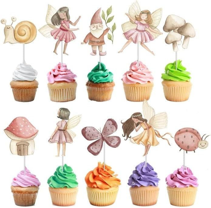 Enchanted Fairy Cupcake Toppers - Set of 10 Magical Decorations for Whimsical Parties