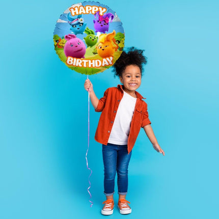 Sunny Bunnies Happy Birthday Foil Balloon - Vibrant Party Decor