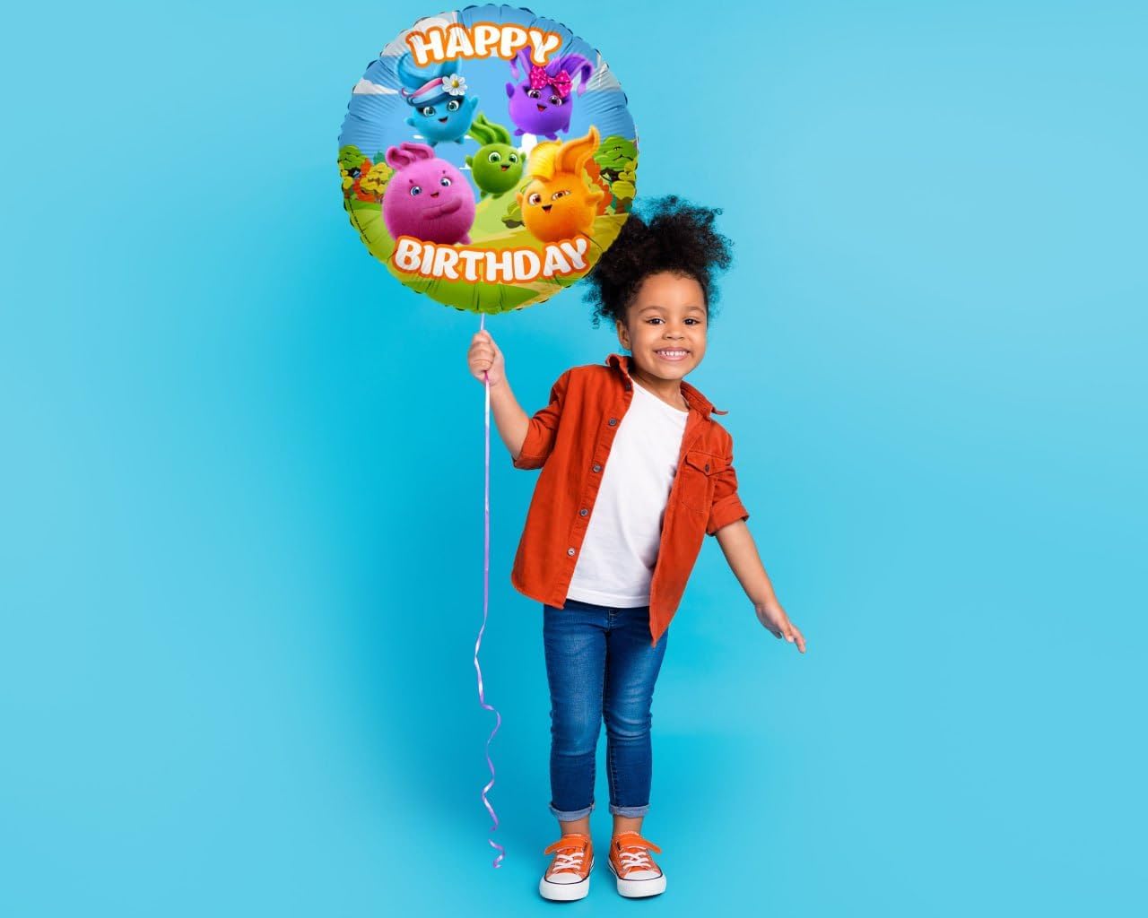 Sunny Bunnies Happy Birthday Foil Balloon - Vibrant Party Decor