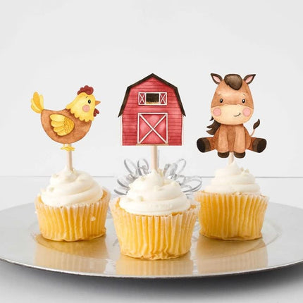 Delightful Farmyard Friends Cupcake Toppers - Set of 10