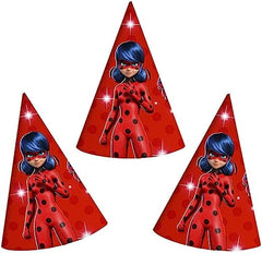 Miraculous Ladybug Birthday Paper Hats - Set of 10, Perfect for Superhero Themed Parties!