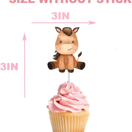 Delightful Farmyard Friends Cupcake Toppers - Set of 10
