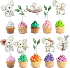 Koala Cupcake Toppers - Set of 10 - Enchanted Eucalyptus Collection