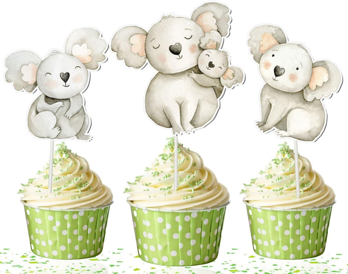 Koala Cupcake Toppers - Set of 10 - Enchanted Eucalyptus Collection