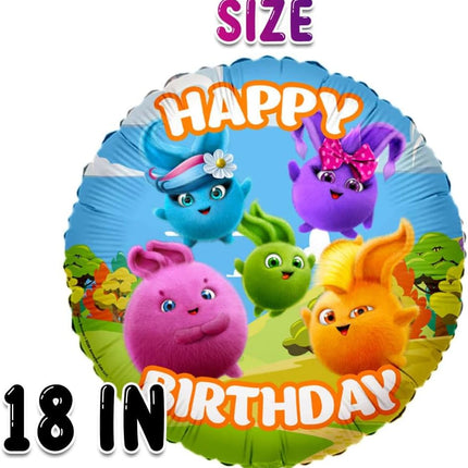 Sunny Bunnies Happy Birthday Foil Balloon - Vibrant Party Decor