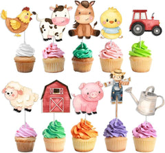 Delightful Farmyard Friends Cupcake Toppers - Set of 10