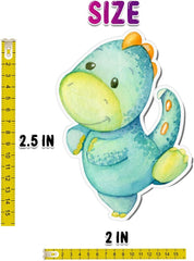 Jurassic Joy Baby Dinosaur Stickers Set - 20 Assorted Watercolor Decals for Kids & Nursery Decor