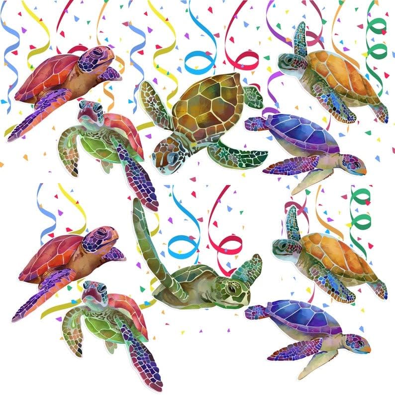 Ocean Voyage Turtle Streamers - Set of 10 – PartyChildrens