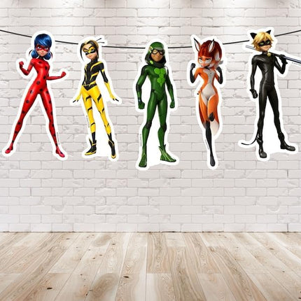Miraculous Ladybug Party Banner - The Ultimate Decoration for Superhero Themed Celebrations!