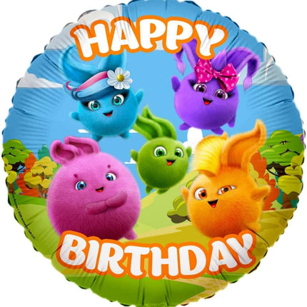 Sunny Bunnies Happy Birthday Foil Balloon - Vibrant Party Decor