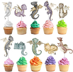 Mystical Baby Dragon Cupcake Toppers - Set of 10