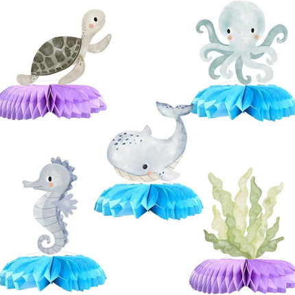 Charming Under the Sea Honeycomb Centerpieces - Ocean-Themed Decor for Parties and Events