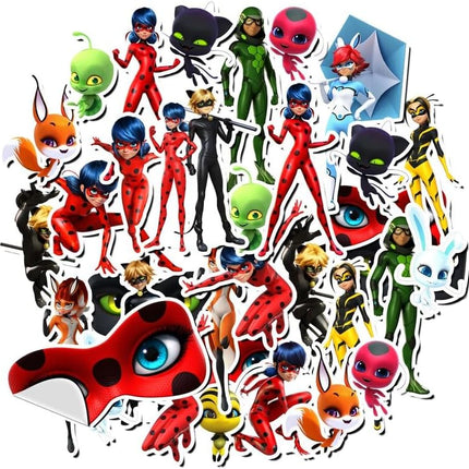 20 Pcs Miraculous Ladybug Stickers - Dive into Adventure with Your Favorite Hero!