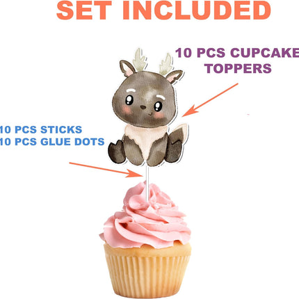 Arctic Wonders Cupcake Toppers - Set of 10 - Adorable Polar Wildlife Decorations for Desserts