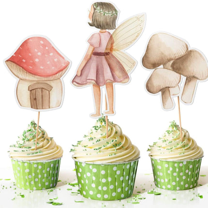 Enchanted Fairy Cupcake Toppers - Set of 10 Magical Decorations for Whimsical Parties