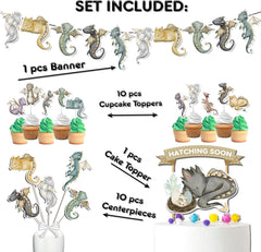Mystical Dragon Party Decoration Set - Enchanted Fantasy Collection