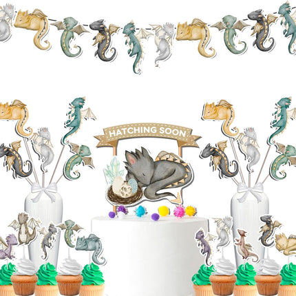 Mystical Dragon Party Decoration Set - Enchanted Fantasy Collection