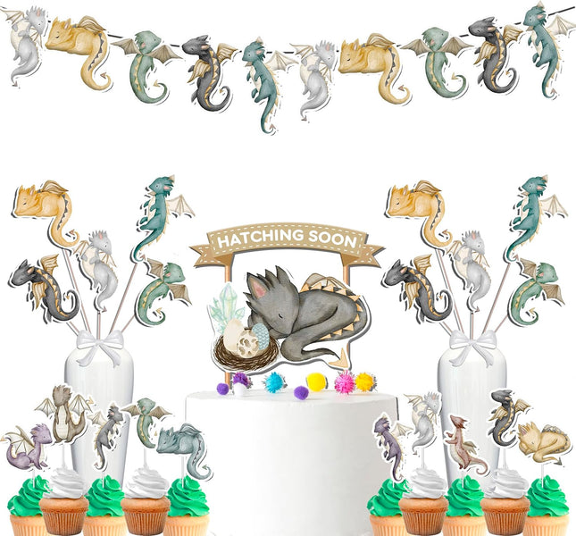 Mystical Dragon Party Decoration Set - Enchanted Fantasy Collection