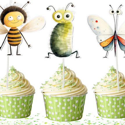 Quirky Insects Cupcake Toppers