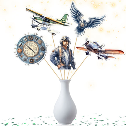 Aviation-Themed Party Centerpiece – 5 PCS Perfect for Pilot and Airplane Lovers