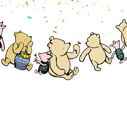Winnie Pooh - Themed Party Garland – Adorable Baby Shower Banner Decoration with Characters