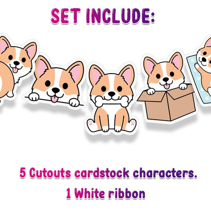 Adorable Corgi Dog Banner - Perfect for Pet-Themed Parties and Celebrations