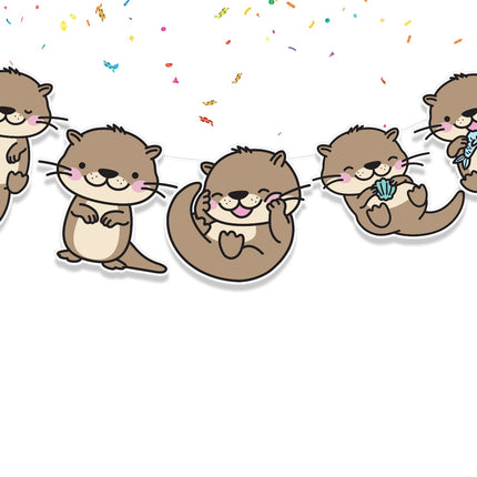 Adorable Otter Party Banner - Perfect for Birthday Celebrations and Animal-Themed Events