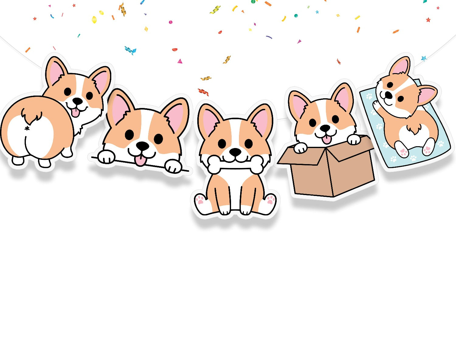 Adorable Corgi Dog Banner - Perfect for Pet-Themed Parties and Celebrations