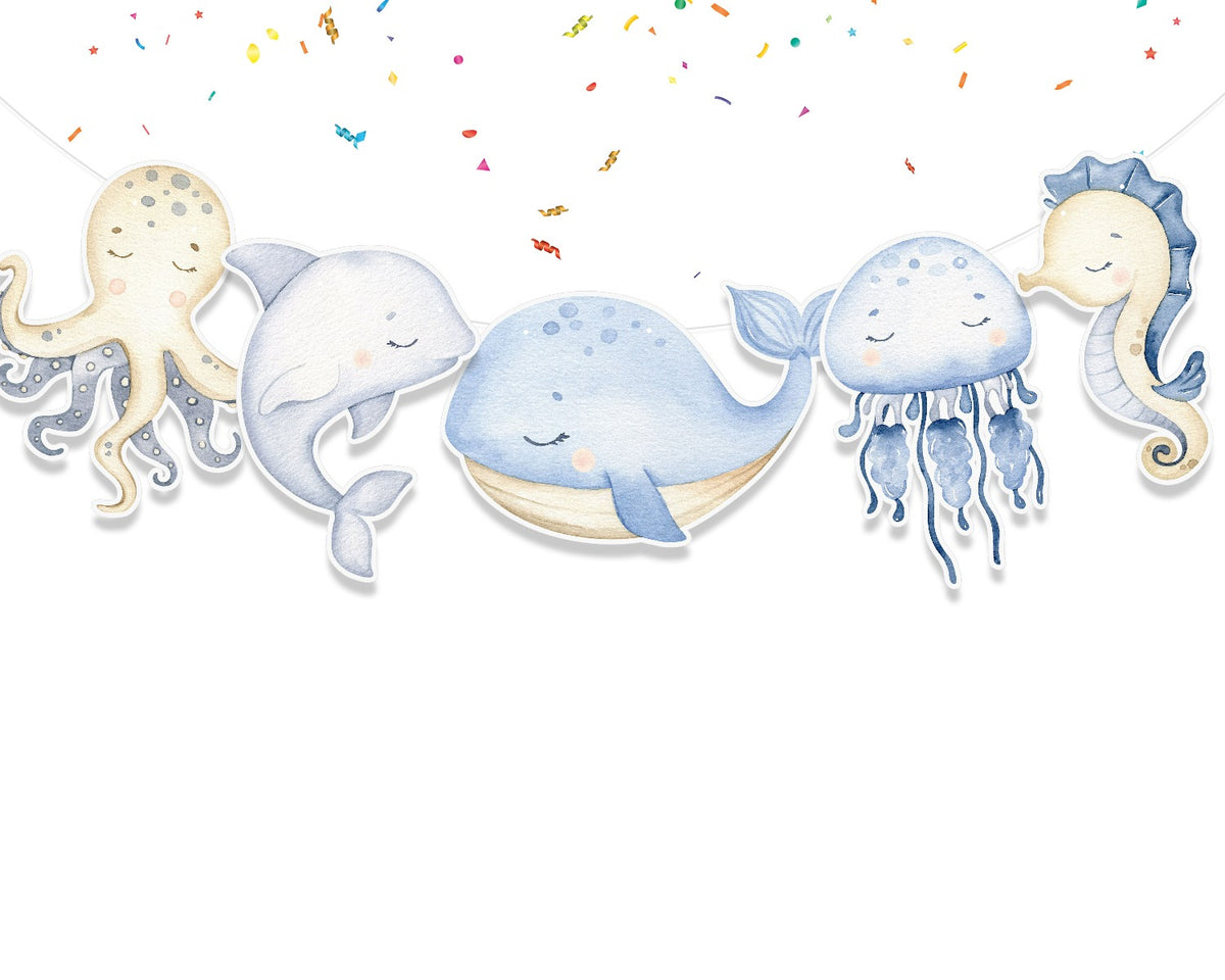 🌊 Ocean Adventure Party Banner - Dive into Underwater Wonders for Your Sea-Themed Celebrations