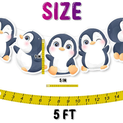 Charming Chilly Penguin Party Banner - Playful Penguin Garland for Festive Celebrations