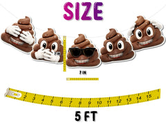 Cheeky Poop NEWMOJI® Party Banner - Playful Cardstock Decoration for Fun-Filled Celebrations