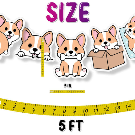 Adorable Corgi Dog Banner - Perfect for Pet-Themed Parties and Celebrations
