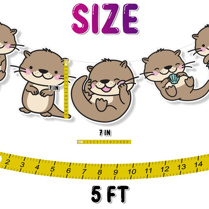 Adorable Otter Party Banner - Perfect for Birthday Celebrations and Animal-Themed Events