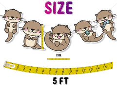 Adorable Otter Party Banner - Perfect for Birthday Celebrations and Animal-Themed Events