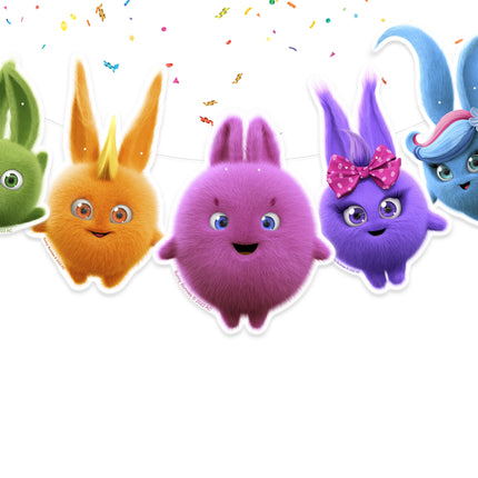 Sunny Bunnies Cardstock Banner - Brighten Your Party with Playful Fun!