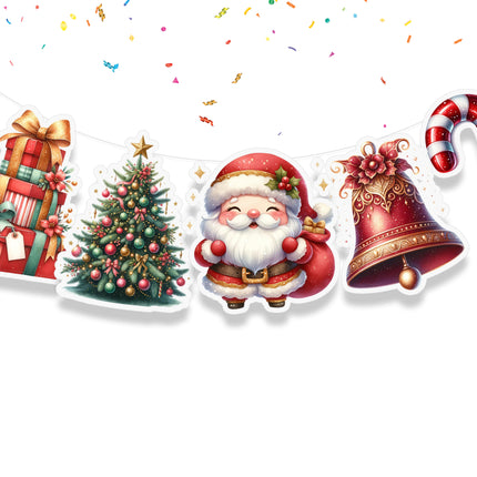 Christmas Cheer 5 Pcs Banner - Festive Holiday Decoration