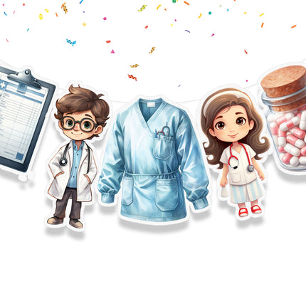 Doctor 5-Piece Banner Set - Medical Theme Party Decoration