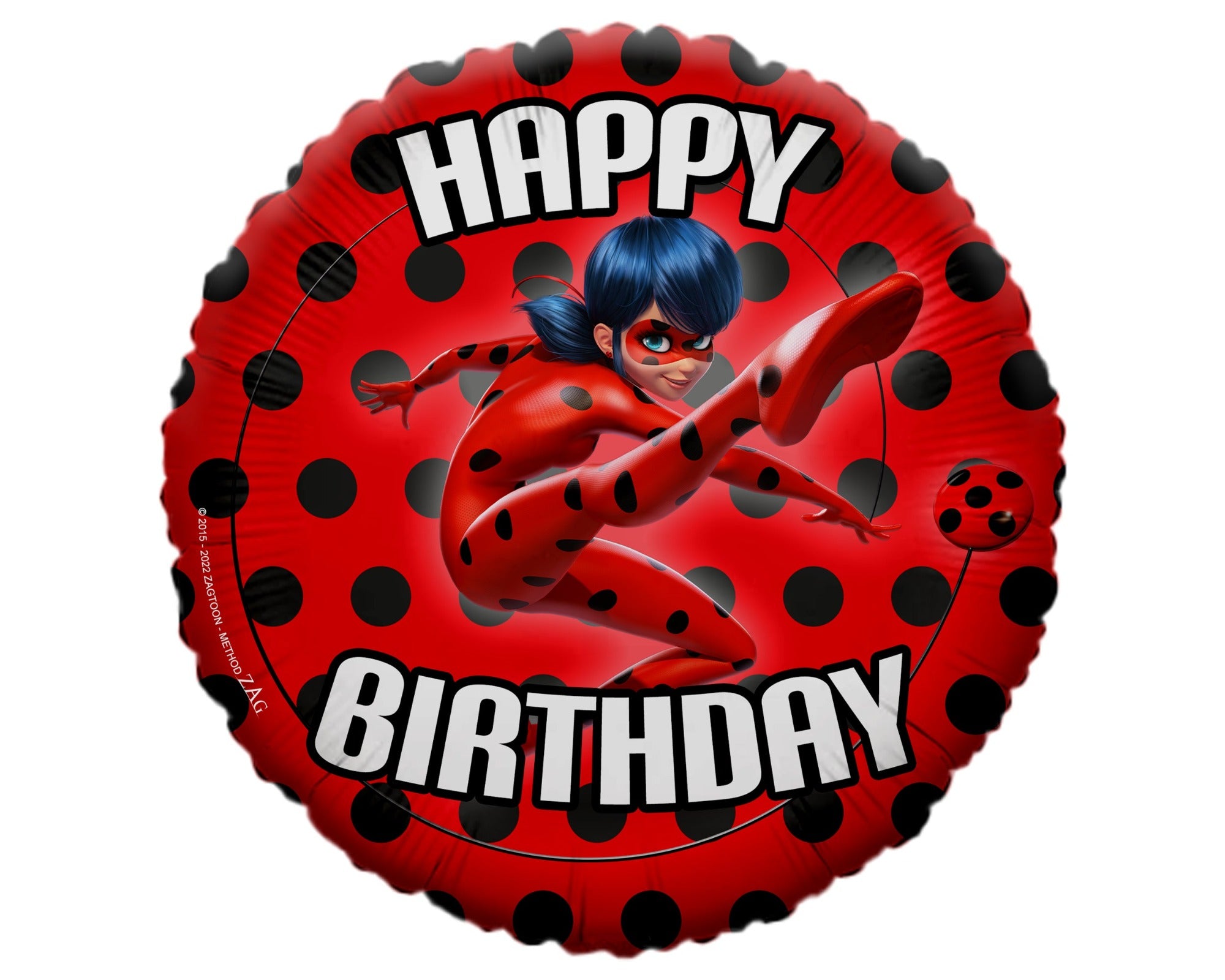 Miraculous Ladybug Themed Foil Balloon - Vibrant Happy Birthday Party Decor