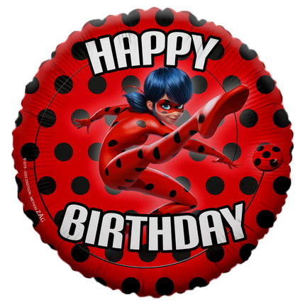 Miraculous Ladybug Themed Foil Balloon - Vibrant Happy Birthday Party Decor