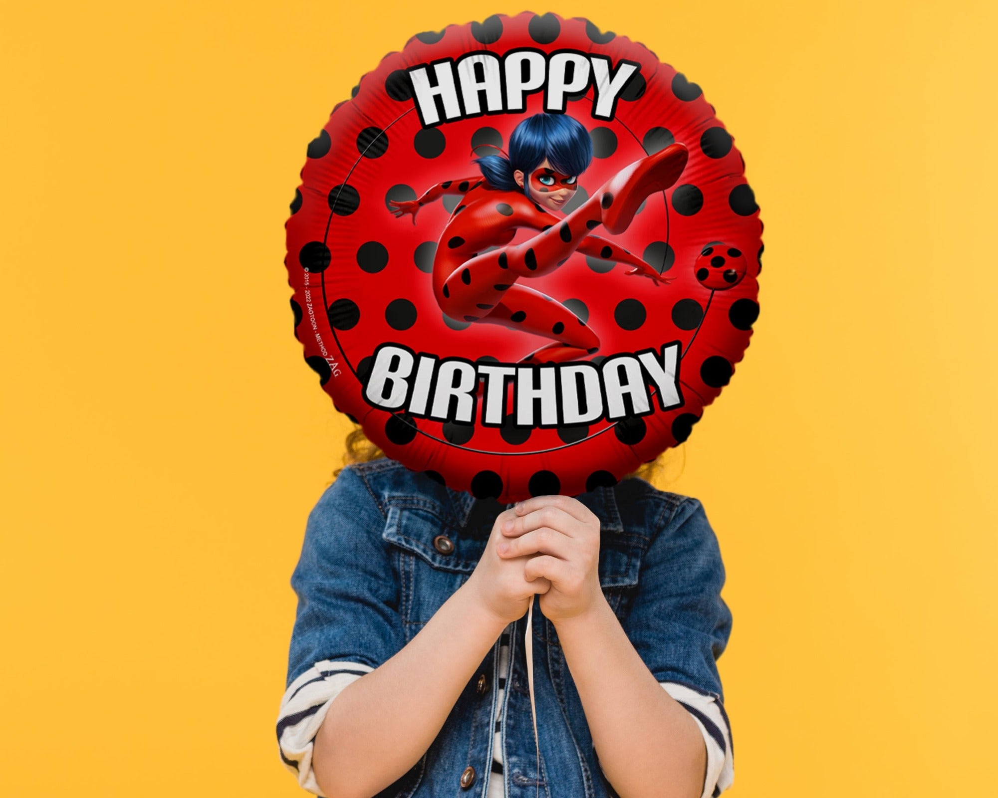 Miraculous Ladybug Themed Foil Balloon - Vibrant Happy Birthday Party Decor