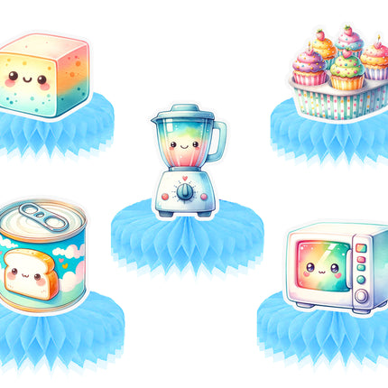 Adorable Kitchen Honeycomb Decorations - Set of 5