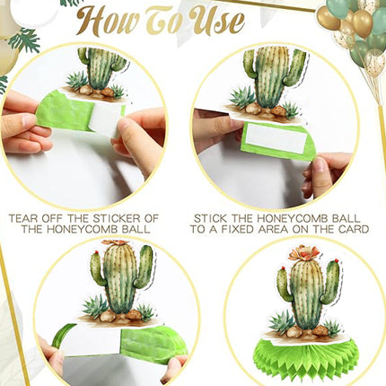 Mexican Fiesta Honeycomb Party Decorations - Set of 5