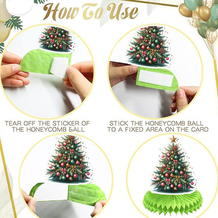 Christmas Honeycomb Party Decorations - Set of 5