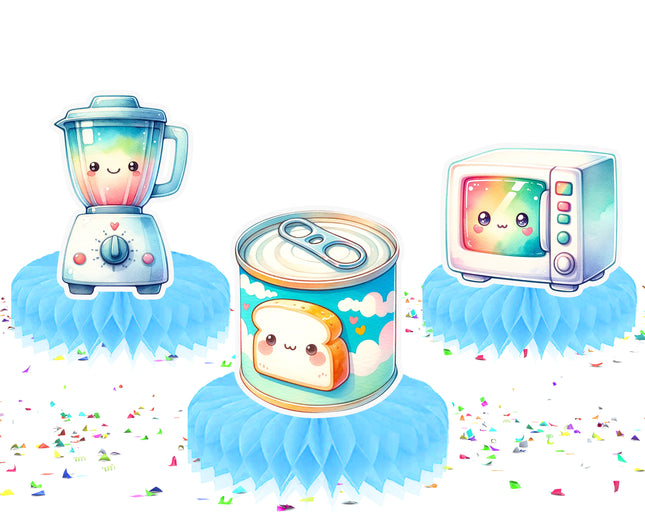 Adorable Kitchen Honeycomb Decorations - Set of 5